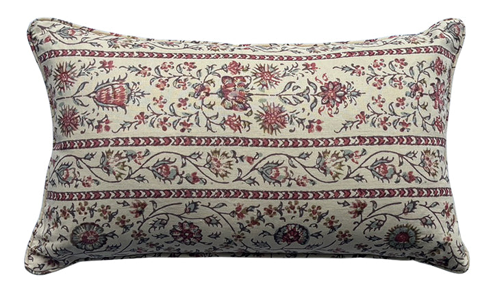 Red and Teal Flower Pillow