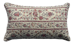 Red and Teal Flower Pillow
