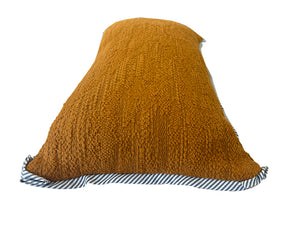 Rust with Blue Stripe Pillow