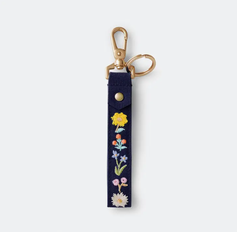 Bramble Embroidered Key Ring