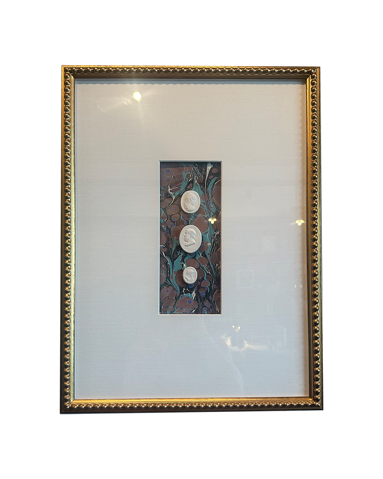 Framed Art Intaglios 100H - Green, Brown/3