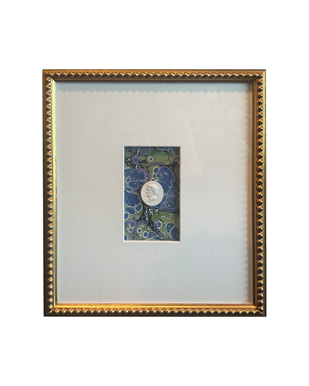 Framed Art Intaglio 100B - Blue, Green, Purple/1