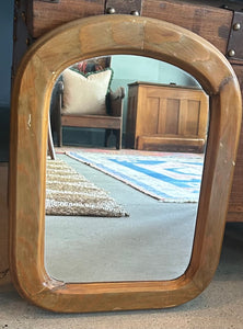 Antique Mirror, Light Wood